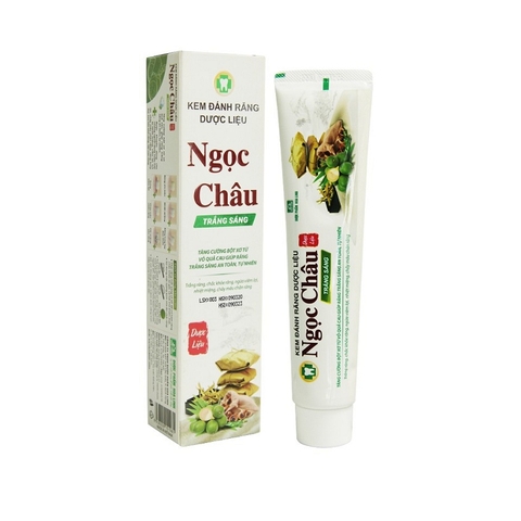 Kem đánh răng dược liệu Ngọc Châu, trắng sáng (100g).