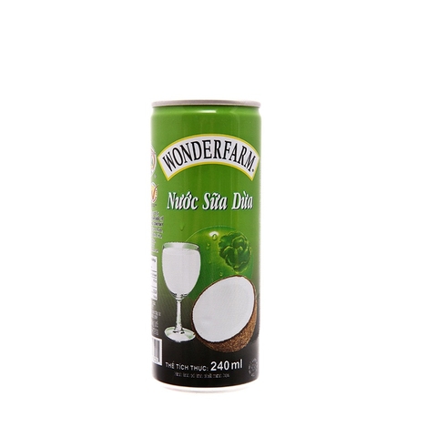 Nước sữa dừa Wonderfam lon (240ml),