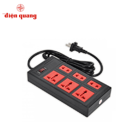 Ổ cắm điện quang ĐQ ESK 5BR 6ECO (6 lỗ: 3lỗ 3chấu +3lỗ 2chấu, dây 5m).
