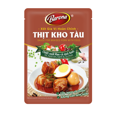 Xốt gia vị hoàn chỉnh thịt kho tàu-Barona, gói (80g).
