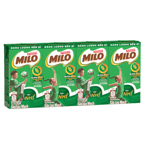 Sữa lúa mạch Milo-Nestle, vỉ (110ml*4hộp),