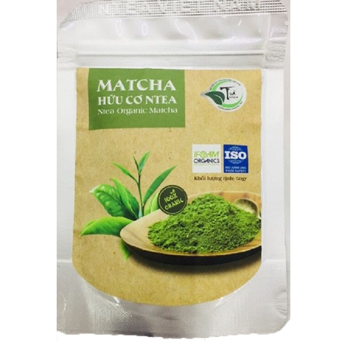 Bột Matcha hữu cơ-Ntea Organic Match, túi zip (50g)-