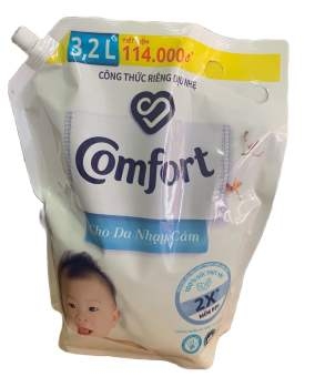 Nước xả vải Comfort đậm đặc cho da nhạy cảm, túi (3.2lít).