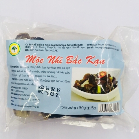 Mộc nhĩ Bắc Kạn, túi (50g)