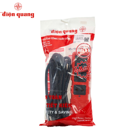 Ổ cắm điện quang ĐQ ESKHP 3RB 5M (3lỗ, 2chấu, dây 5m).