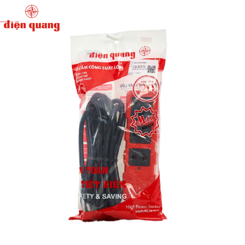 Ổ cắm điện quang ĐQ ESKHP 3RB 5M (3lỗ, 2chấu, dây 5m),