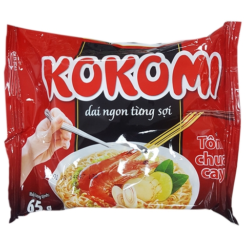 Mì tôm Kokomi, mì tôm chua cay (65g),