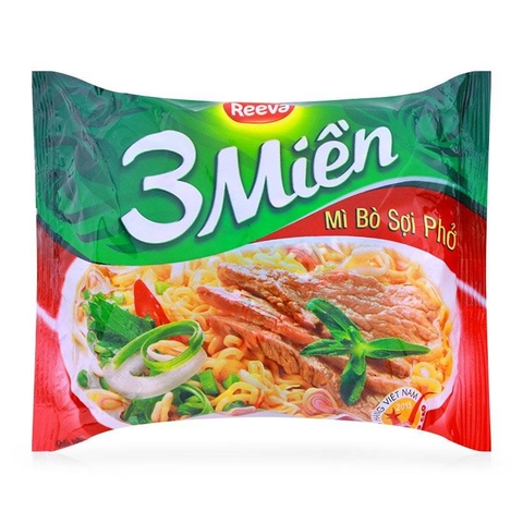 Mì 3Miền, mì bò sợi phở (65g),