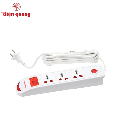 Ổ cắm điện quang ESK 5W DRW103 USB (3 lỗ, 3chấu, 2USB, dây 5m).