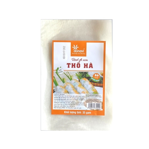 Bánh đa nem Thổ Hà-Donavi, thếp (20tờ, 35g).