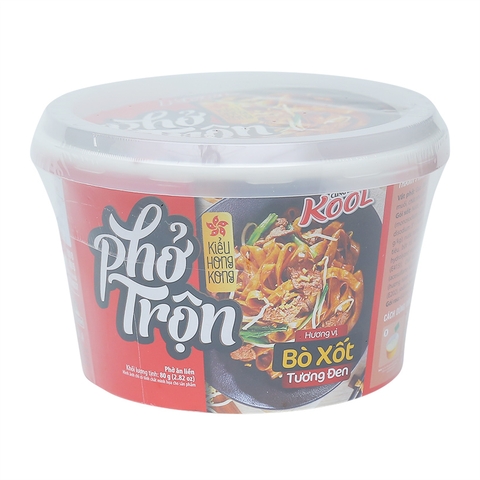 Phở trộn hương vị bò xốt tương đen-Kool Micoem, bát (80g),