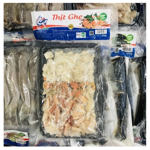 Thịt ghẹ HTK Food, khay (200g).