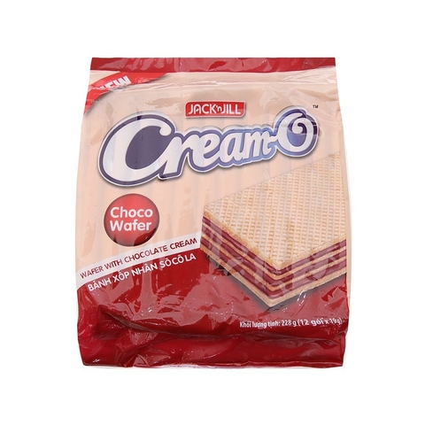 Bánh xốp nhân Socola-Cream O, gói (228g/12 gói*19g)-