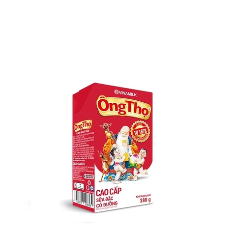 Sữa đặc Ông Thọ Vinamilk có đường, hộp giấy đỏ (380g),