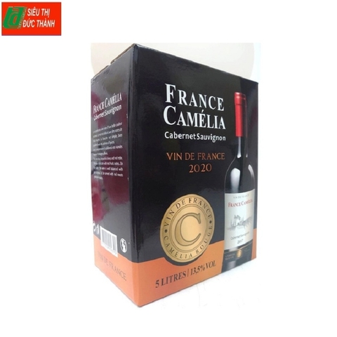 Rượu vang France Camélia Cabernet Sauvignon-Pháp, bịch (5lít, 13.5%).