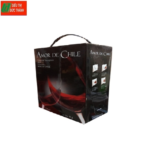 Rượu vang Amor de Chile-Chile, bịch (5 lít, 13.5%).