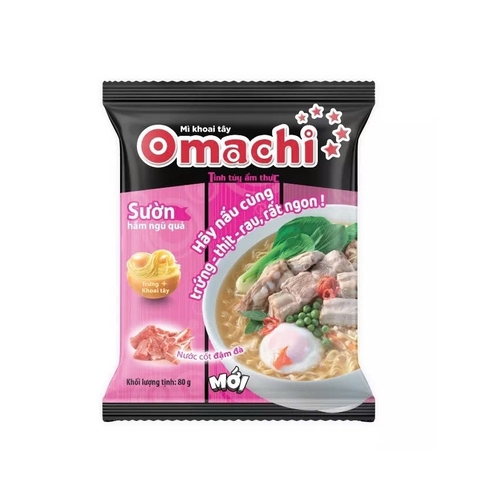 Mì Omachi-sườn hầm ngũ quả, gói (80g).