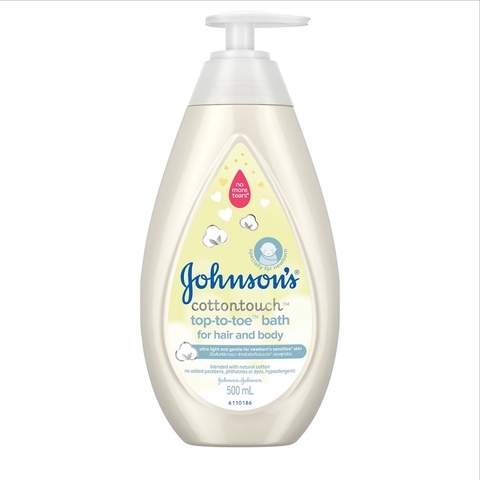 Sữa tắm gội toàn thân Johnson’s Cottontouch, chai (500ml),