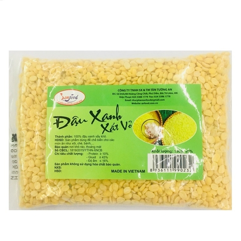 Đậu xanh xát vỏ Anfood (450g/túi)