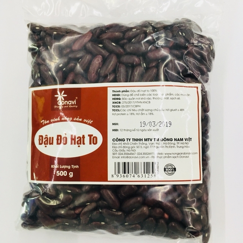 Đậu Đỏ hạt to-Donavi, túi (500g)-