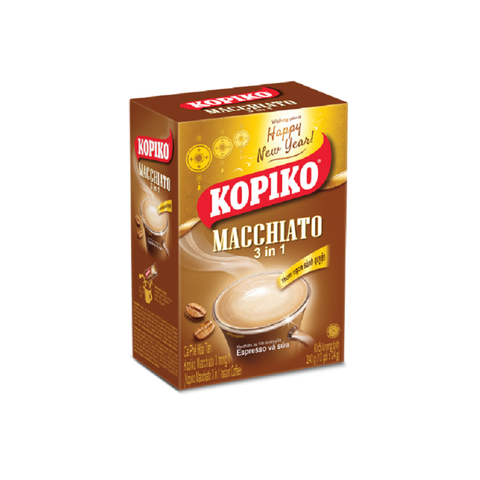 Cà phê hòa tan Kopico Macchiato 3in1, hộp (240g/10gói*24g).