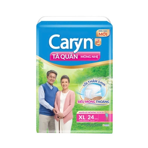 Tã quần Caryn mỏng nhẹ XL24 (90-125cm, 24 miếng),