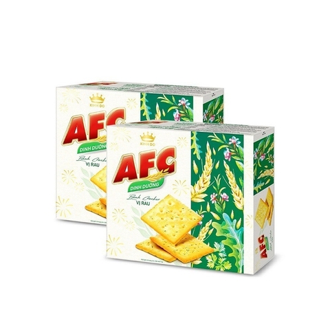 Bánh AFC dinh dưỡng, vị rau-Kinh Đô, hộp (279.5g).