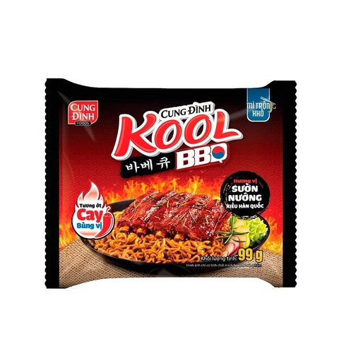 Mì Cung Đình Kool BBQ-mì trộn khô, gói (99g),