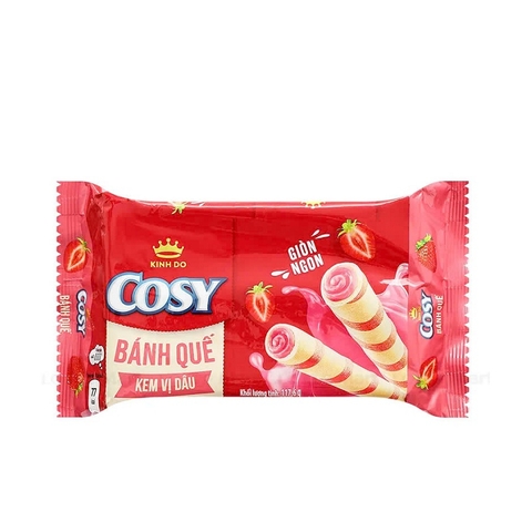 Bánh quế vị kem dâu, Cosy-Kinh Đô, gói (117.6g),