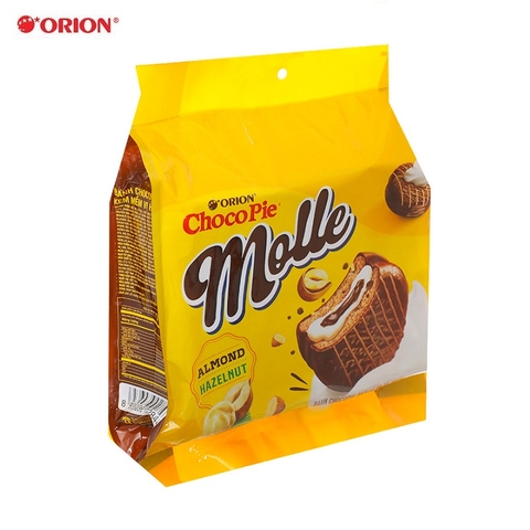 Bánh Choco Pie Molle kem mềm vị hạnh nhân-Orion, túi (184g/8p),