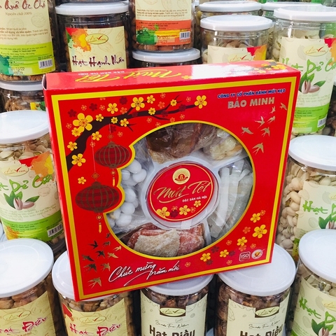 Mứt tết thập cẩm Bảo Minh, hộp vuông (350g),