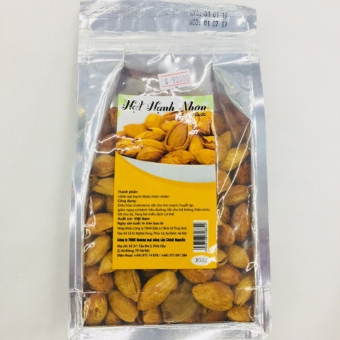 Hạt hạnh nhân tẩm bơ-Chính Nguyễn, túi zip (300g)'