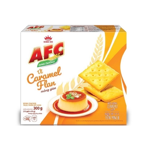 Bánh AFC dinh dưỡng, vị caramel flan-Kinh Đô, hộp (261.6g).