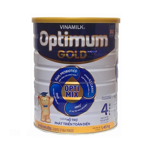 Sữa bột Optimum Gold 4-Vinamilk, 2-6 tuổi (1.45kg),