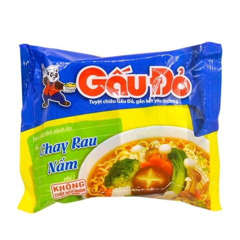 Mì Gấu Đỏ, chay rau nấm (63g),