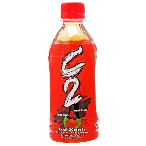 Nước ngọt C2, trà xanh hương táo (360ml),