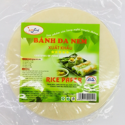 Bánh đa nem xuất khẩu Làng Chiều-Anfood, thếp (22cm, 200g)