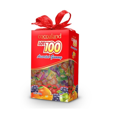 Kẹo Lot 100, hương trái cây tổng hợp-Cocoaland, Malaysia, gói (225g).