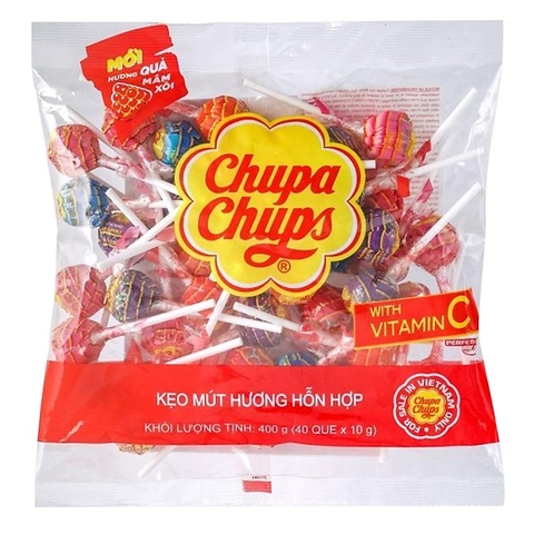 Kẹo que hương tổng hợp Chupa Chups, túi (558g/60que*9.3g),