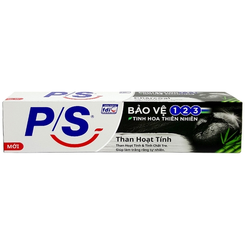 Kem đánh răng P/S 123, than hoạt tính (180g),