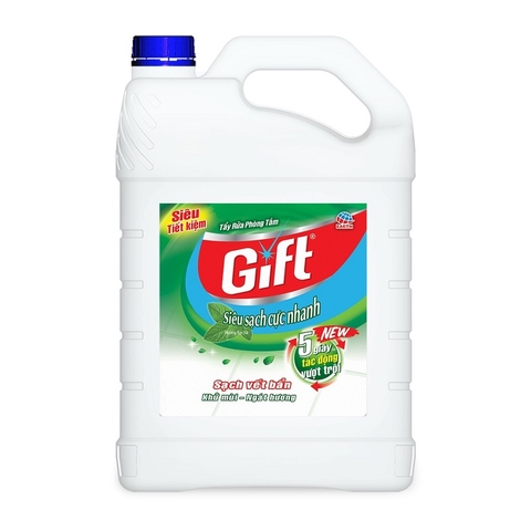 Nước tẩy rửa phòng tắm Gift bạc hà, can (3.6lít/3.8kg).