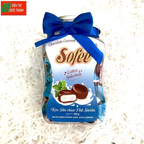 Kẹo Sofee, kẹo sữa chua chua socola-Hải Hà, lọ (300g).