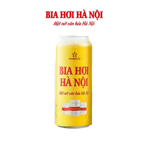 Bia hơi Hà Nội, lon (500ml, 4.1%).