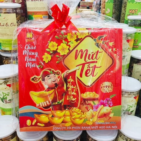 Mứt tết-Bánh mứt kẹo Hà Nội, hộp vuông (400g).