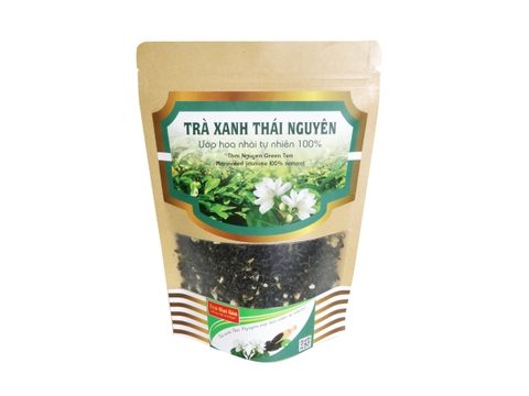 Trà xanh Thái Nguyên, ướp hoa nhài tự nhiên 100% (100g)'