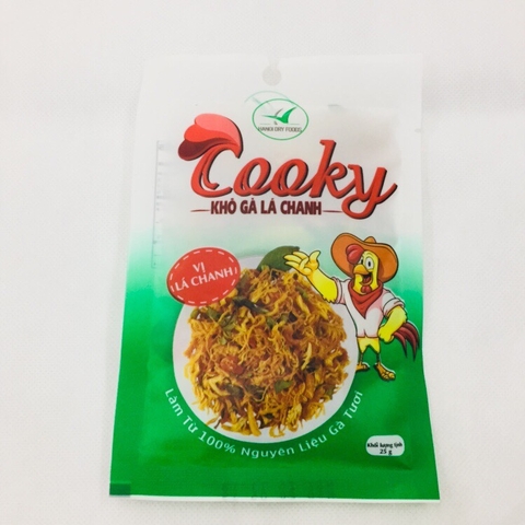 Khô gà lá chanh Cooky, túi (25g)'