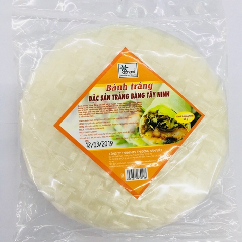 Bánh tráng đặc sản Trảng Bàng, Tây Ninh-Donavi, tệp (90g, 30tờ)