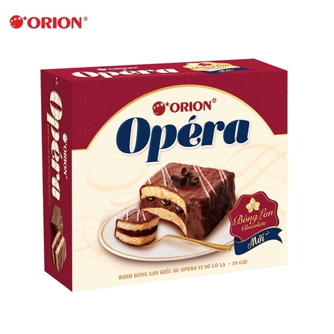 Bánh bông lan cao cấp kiểu Âu Opéra vị sôcôla-Orion, hộp (280g),