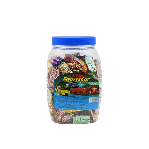 Kẹo socola Sportscar milk choco-Malaysia, hũ (240g/60p).