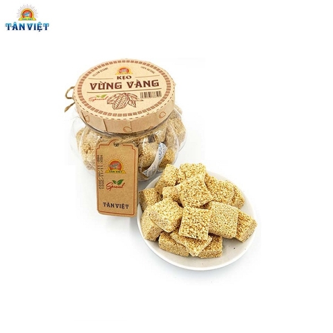 Kẹo vừng vàng-Tân Việt, hộp (250g).